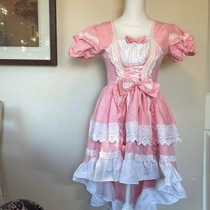 PINK AND WHITE DOLL/MAID/TEA PARTY DRESS ❤️❤️❤️